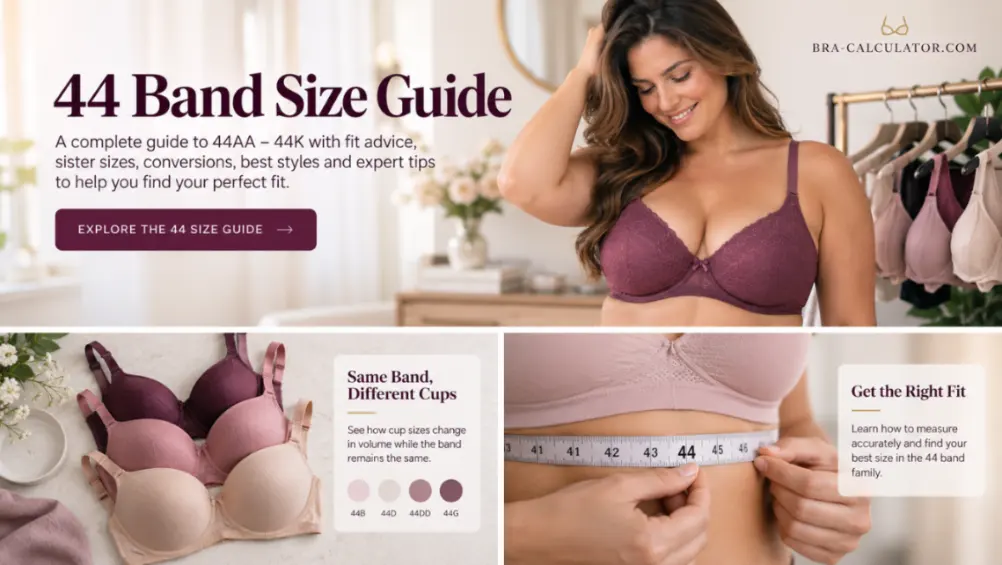 Sister size formula showing how a tighter band uses a larger cup and a looser band uses a smaller cup