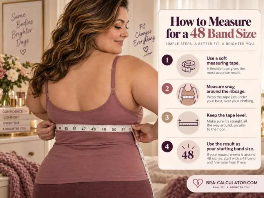 Sister size formula showing how a tighter band uses a larger cup and a looser band uses a smaller cup