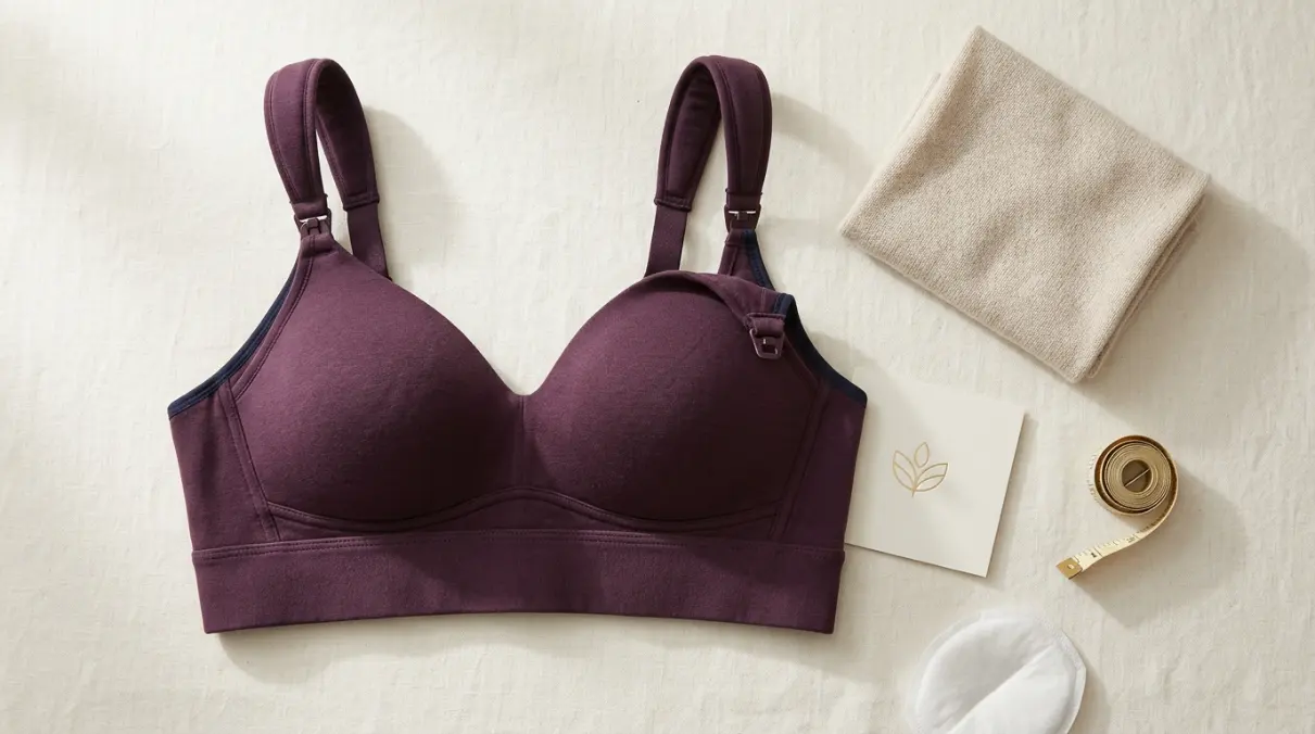 Wireless nursing bras for large bust visual fitting guide